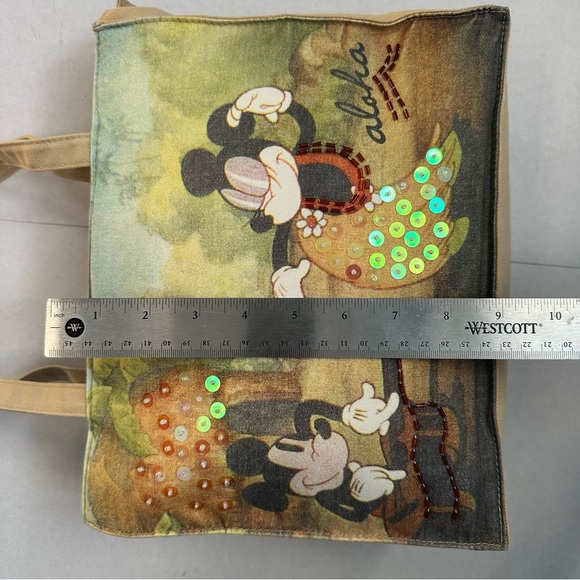 Disney Mickey and Minnie Aloha Hawaii Sequins Tote Handbag - Picture 7 of 12
